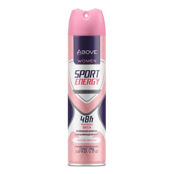 Desodorante Antitranspirante Above Women Sport Energy Aerossol com 150ml