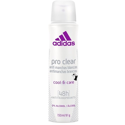 Desodorante Antitranspirante Adidas Feminino Aerosol Pro Clear 48H 150 Ml