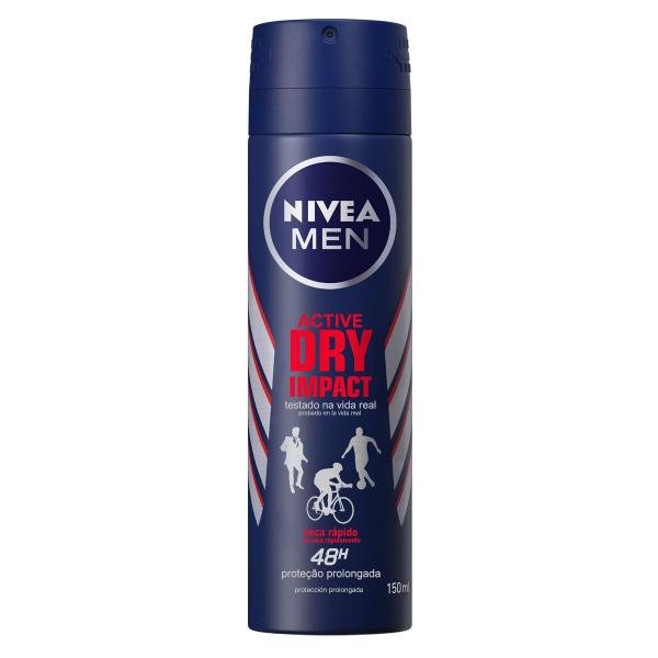 Desodorante Antitranspirante Aerosol Dry Impact Plus Masculino 150ml Nivea - 1 Unidade