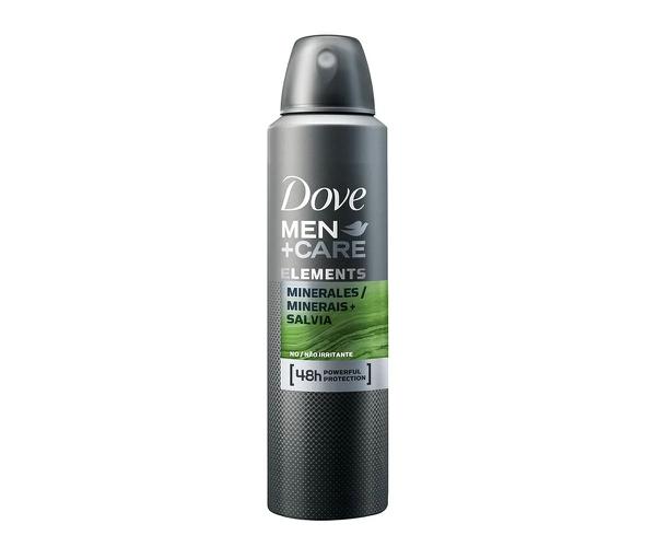 Desodorante Antitranspirante Aerosol Elements Minerais + Salvia Masculino 150ml Dove - 10 Unidades