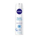 Desodorante Antitranspirante Aerosol Fresh Natural Feminino 150ml Nivea - 3 Unidades