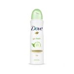 Desodorante Antitranspirante Aerosol Go Fresh Pepino E Chá Verde Feminino 150ml Dove - 10 Unidades