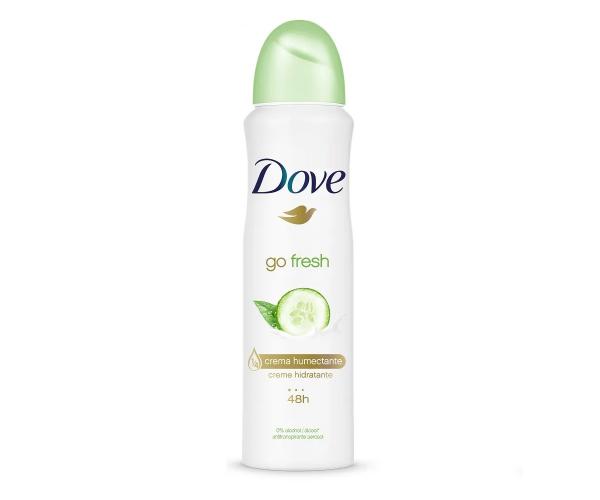 Desodorante Antitranspirante Aerosol Go Fresh Pepino E Chá Verde Feminino 150ml Dove - 1 Unidade