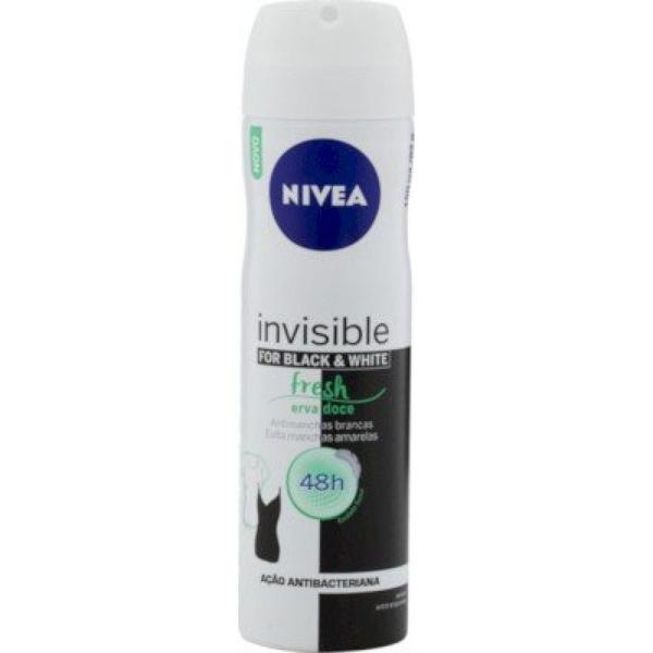 Desodorante Antitranspirante Aerosol Nivea Invisible Black &amp White Fresh 150ml