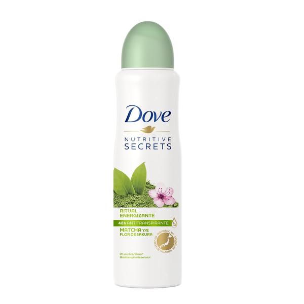 Desodorante Antitranspirante Aerosol Nutritive Secrets Matcha e Flor de Sakura Feminino 150ml Dove - 10 Unidades