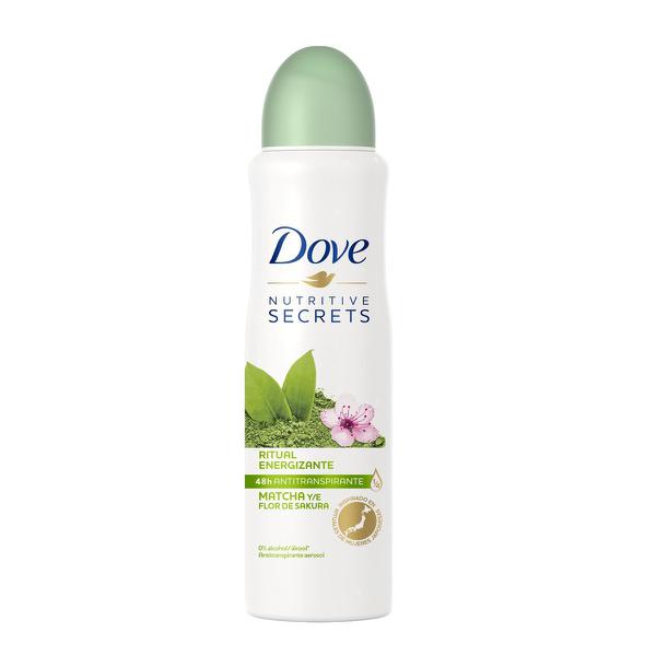 Desodorante Antitranspirante Aerosol Nutritive Secrets Matcha e Flor de Sakura Feminino 150ml Dove - Caixa C/12 Unidades