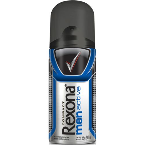 Desodorante Antitranspirante Aerosol Rexona Compact Men Active 58g