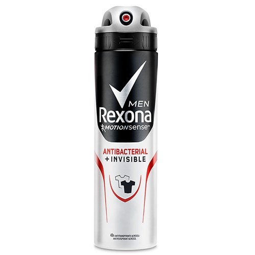 Desodorante Antitranspirante Aerosol Rexona Invisible Antibacterial 15...