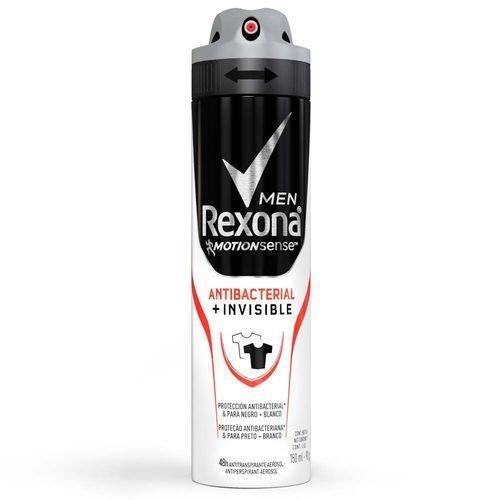 Desodorante Antitranspirante Aerosol Rexona Masculino Antibacterial Invisible150 - Unilever
