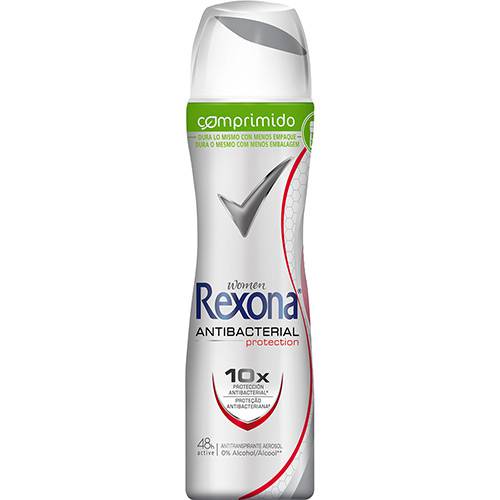 Desodorante Antitranspirante Aerosol Rexona Women Antibacterial Protection Comprimido 85ml