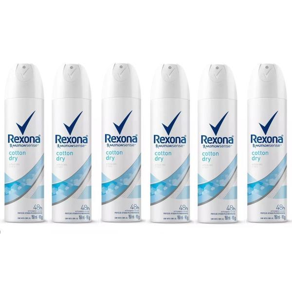 Desodorante Antitranspirante Aerosol Rexona Women Cotton 150ml 6und