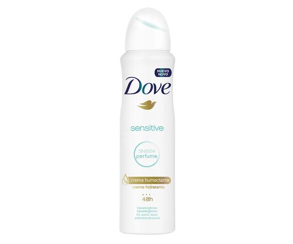 Desodorante Antitranspirante Aerosol Sensitive Sem Perfume Feminino 150ml Dove - 1 Unidade