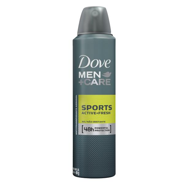 Desodorante Antitranspirante Aerosol Sports Active + Fresh Masculino 150ml Dove - Caixa C/12 Unidades