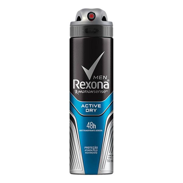 Desodorante Antitranspirante Aerossol Active Dry - 150 Ml Rexona