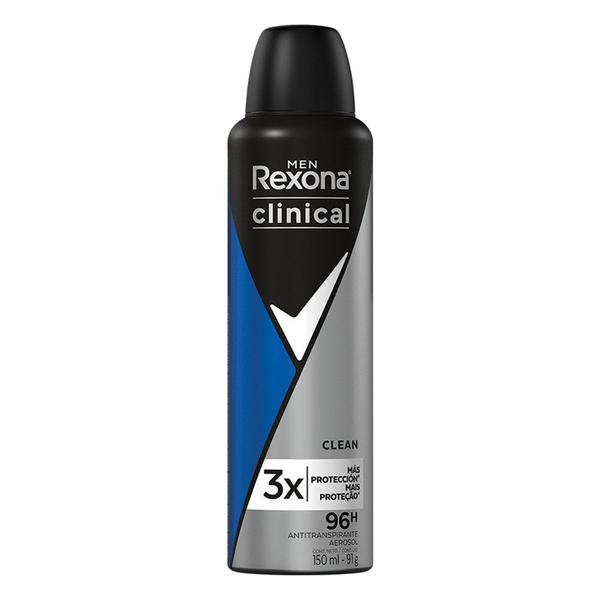 Desodorante Antitranspirante Aerossol Clinical Clean - 150 Ml Rexona