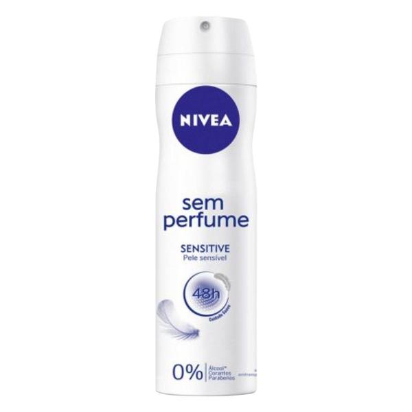 Desodorante Antitranspirante Aerossol Sem Perfume Sensitive - 150 Ml Nivea