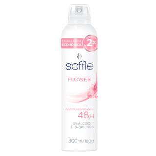 Desodorante Antitranspirante Aerossol Soffie Feminino - Flower 300ml