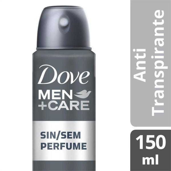 Desodorante Antitranspirante Dove Sem Perfume Masculino Aerosol 150ml - Dove Men