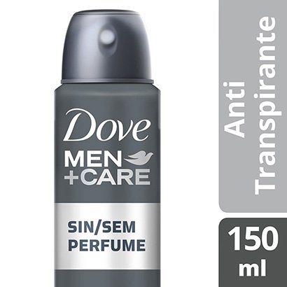 Desodorante Antitranspirante Dove Sem Perfume Masculino Aerosol 150ml