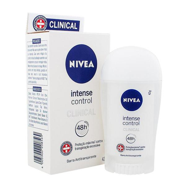 Desodorante Antitranspirante em Barra Intense Control Clinical Nivea 42g