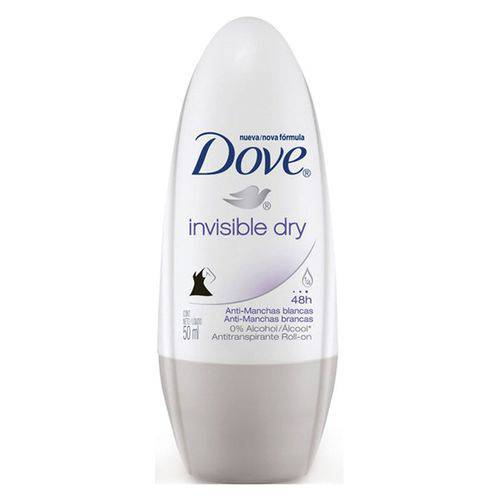Desodorante Antitranspirante Feminino Roll-on Invisible Dry 50ml Unid - Dove