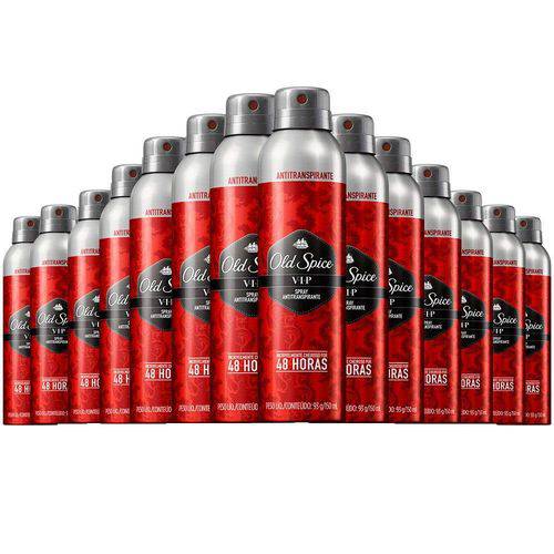 Desodorante Antitranspirante Old Spice VIP 150ml Spray com 14 Unidades