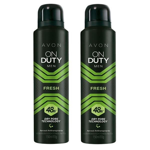 Desodorante Antitranspirante On Duty Men Fresh 150ml 2 Unid - Avon