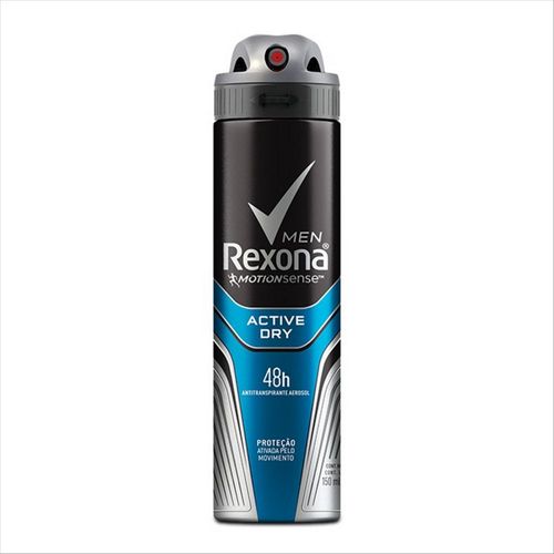 Desodorante Antitranspirante Rexona Active Dry Azul 150ml Desodorante Antitranspirante Rexona Men Aerosol Active Dry 150ml