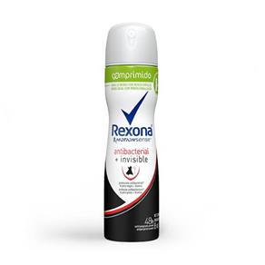 Desodorante Antitranspirante Rexona Antibacterial + Invisible Aerosol Comprimido - 85ml