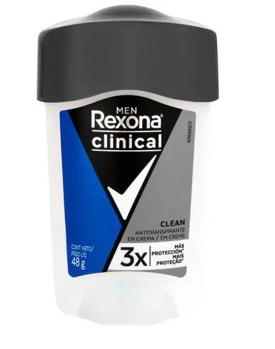 Desodorante Antitranspirante Rexona Clinical Azul Masculino 48g - Incolor - Zolberg Corporetion