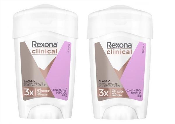 Desodorante Antitranspirante Rexona Clinical Classic 48g - 2 Unidades
