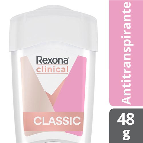 Desodorante Antitranspirante Rexona Clinical Classic Women Stick com 48g