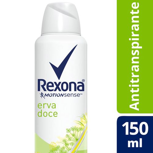 Desodorante Antitranspirante Rexona Feminino Aerosol Erva Doce 150ml