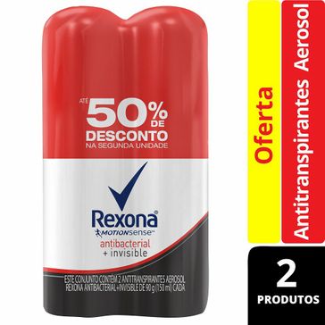 Desodorante Antitranspirante REXONA FEMININO Antibac+Invisible Preço Especial 2x150ml
