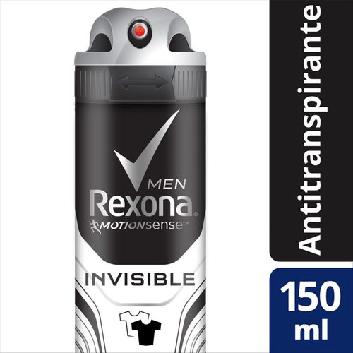 Desodorante Antitranspirante Rexona INVISIBLE 150ml Desodorante Antitranspirante Rexona Masc Aerosol INVISIBLE 150ml