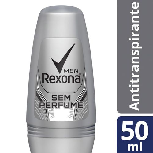 Desodorante Antitranspirante Rexona Masculino Rollon Sem Perfume 50ml
