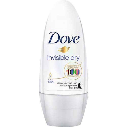 Desodorante Antitranspirante Roll On Dove Invisible Dry Feminino 50ml