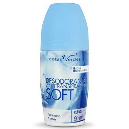 Desodorante Antitranspirante Roll-On Soft 60ml - Gotas Verdes