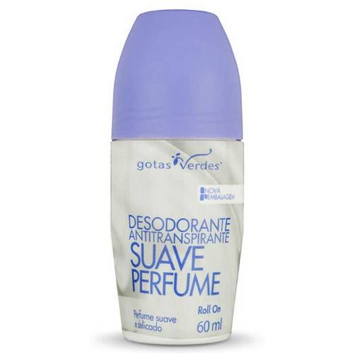 Desodorante Antitranspirante Roll-On Suave Perfume 60ml - Gotas Verdes