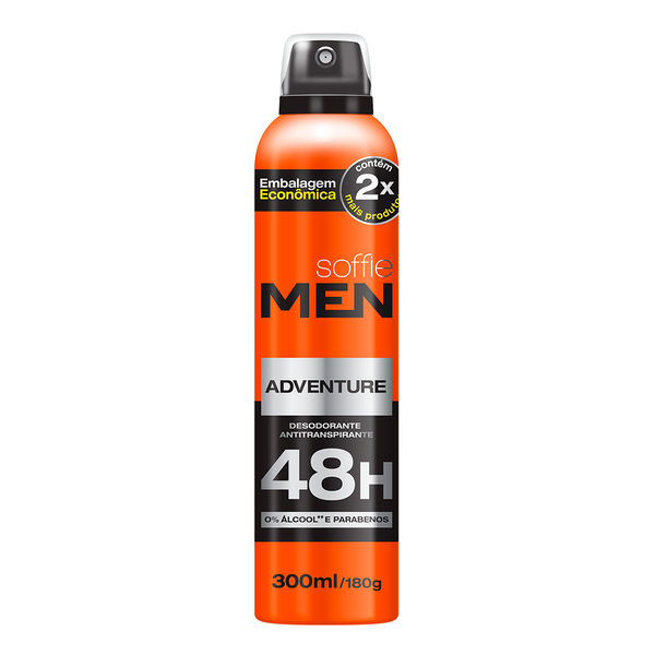 Desodorante Antitranspirante Soffie Men Adventure - 300ml - Soffie