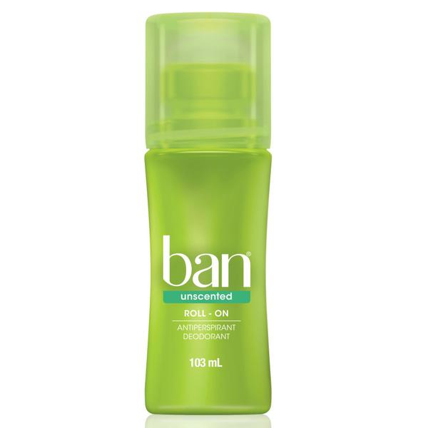 Desodorante Ban Roll On Unscented Sem Perfume 103ml