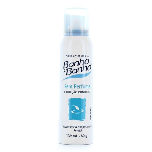 Desodorante Banho a Banho Aerosol Sem Perfume 139ml