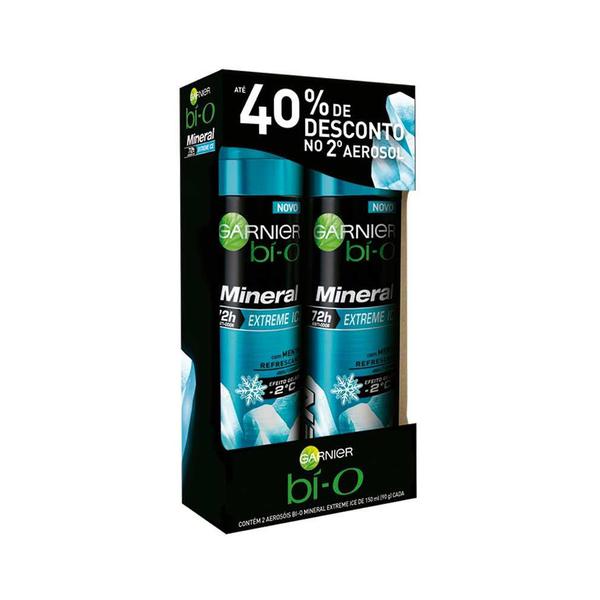 Desodorante Bi-O Mineral Extreme Masculino 2 Unidades