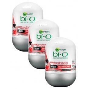 Desodorante Bí-O Roll On Invisible Black White Masculino 50Ml Leve 3 Pague 2