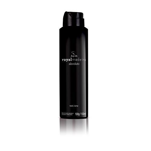 Desodorante Body Spray Aerossol Masculino Royalmadeira Absoluto, 100g/150ml - Jequiti