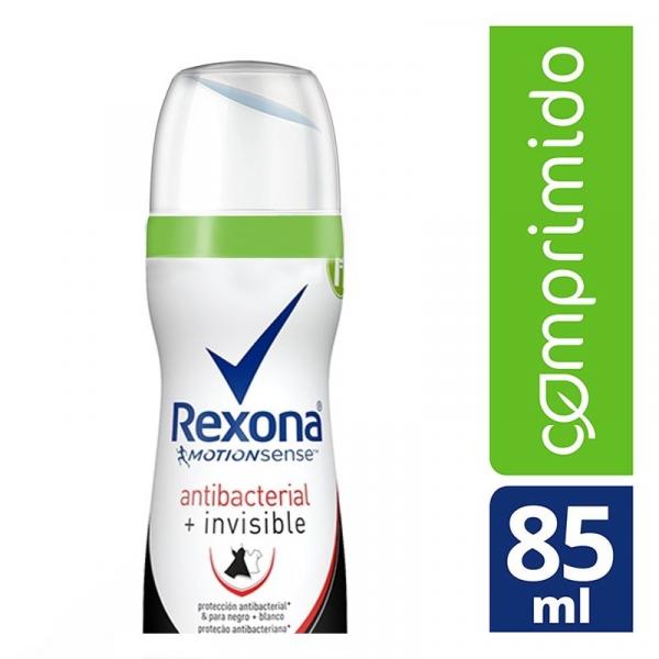 Desodorante Comprimido Aerosol Rexona Antibacterial Invisible Fem 56g