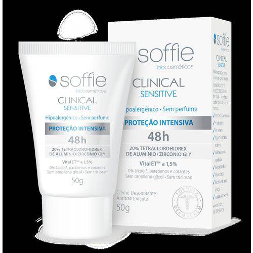 Desodorante Antitranspirante Soffie - Clinical Sensitive 60g
