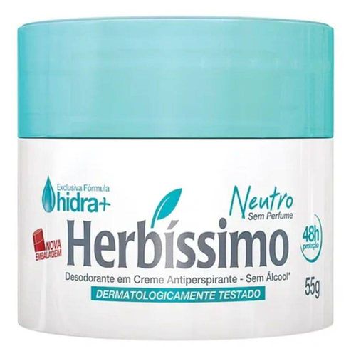Kit C/3 Desodorante Creme Herbissimo Neutro 55g
