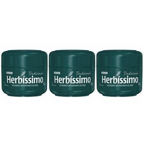 Desodorante Creme Herbissimo Tradicional 55G Kit com 5