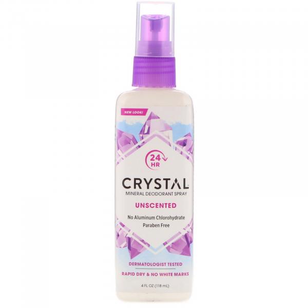 Desodorante Crystal Mineral em Spray Unissex Sem Cheiro 118ml